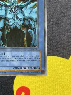 Yu-Gi-Oh! OCG Obelisk the Tormentor Egyptian God Card GBI-002 SECRET RARE - Image 3