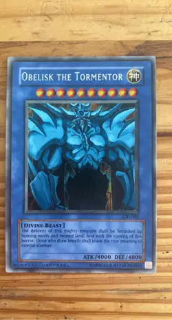 Yu-Gi-Oh! TCG Obelisk the Tormentor God Card GBI-002 SECRET RARE MINT CONDITION - Image 1