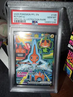 2025 POKEMON 126/094 ROTOM EX PHANTASMAL FLAMES SIR PSA 10 - Image 2