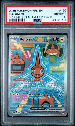 Rotom ex 126/094 Pokemon Phantasmal Flames Special Illustration Rare 2025 PSA 10 - Image 1