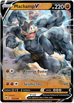 Machamp V 072/189 Astral Radiance NM Ultra Rare Pokemon Card - Image 1