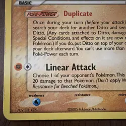 Pokemon Ditto (Geodude) TCG EX Delta Species 62/113 Regular Common 2005 60HP - Image 5