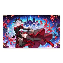WVICM Table Playmat Maliss Q Red Ransom TCG CCG Pad Trading Card Game Mat Bag - Image 1