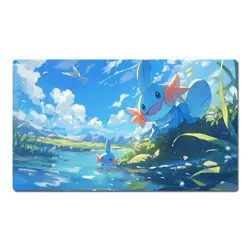 Mudkip Board Gamecartoon Table Playmat TCG CCG Trading Card Game Mat Mouse Pad - Image 1