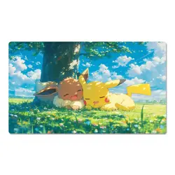 Pikachu Eeveecartoon Table Playmat PTCG TCG CCG Play Pad Trading Card Game Mat - Image 1
