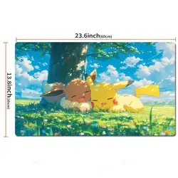 Pikachu Eeveecartoon Table Playmat PTCG TCG CCG Play Pad Trading Card Game Mat - Image 2