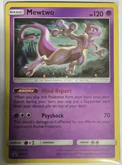 Pokemon Mewtwo SM214 Black Star Promo Holo Rare NM/LP Sun & Moon Actual Card - Image 3
