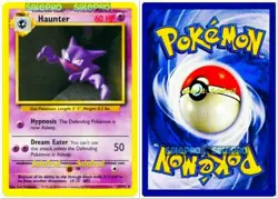 HAUNTER pokemon BASE SET 60 HP HYPNOSIS DREAM EATER RARE CARD MINT 29/102 - Image 1