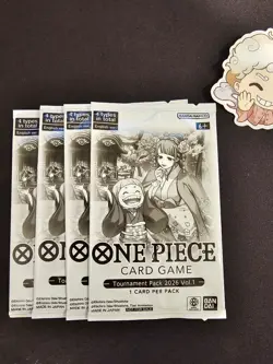 4x One Piece Card Game TCG - Tournament Pack 2026 Vol. 1 - English SEALED - Image 1