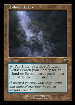 Mint/Near-Mint, English - 1 x MTG Polluted Delta - Foil - Retro Frame Modern Hor - Image 1