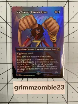 MTG FOIL Ms. Marvel, Kamala Khan Borderless - Marvel Super Heroes #361 - Image 1