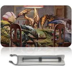 SLIVERS-PLAYING-POKER - Board Game MTG Playmat Magic The Gathering Playmat - Image 1