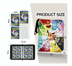 4-Pocket 400-Card Binder Album PU Leather TCG MTG Sports Game Card Storage - Image 2