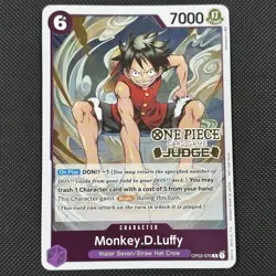 Bandai One Piece Card Game Monkey.D.Luffy OP03-070 R Judge Regular Character - Image 1