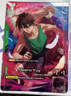 4x Gundam TCG Card Game Heero Yuy Alt Art ST02-010 C+ Premium Accessory PB01 - Image 3