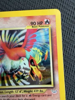 Pokemon TCG Ho-Oh Neo Revelation Holo Card 7/64 Unlimited - Light Play - Image 3