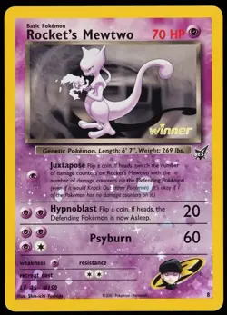 Rocket's Mewtwo - 8 [Winner] 008/009 Best of Reverse Holo. NM/ LP - Image 1