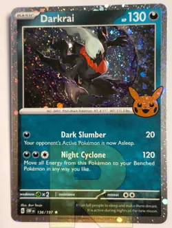 Darkrai ® Trick or Trade 136/197 ® Promo Cosmos Holo Foil ® Inglese - Image 1