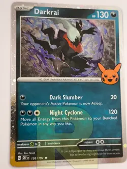 Darkrai ® Trick or Trade 136/197 ® Promo Cosmos Holo Foil ® Inglese - Image 2