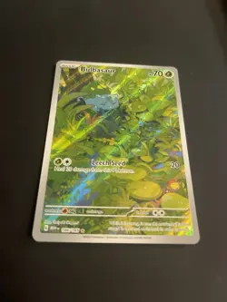 Pokemon TCG Bulbasaur Holo Card 166/165 Scarlet & Violet 151 Illustration Rare - Image 1
