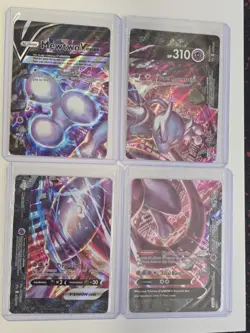 Pokemon TCG Mewtwo V-UNION 4-Card Holo Promo Set SWSH159-162 English - Image 1