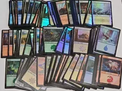 Lot of 250 FOIL Basic Lands New Frame Only - MTG Magic NM-LP - Image 1