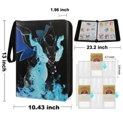 900 Card Pocket Binder 9 Pockets Trading Cards Album Folder - Super Charizard X - Image 5