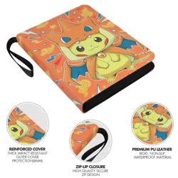 900 Cards Pocket Binder 9 Pocket Game Sport Trading Cards Album Folder - Pikachu - Image 4