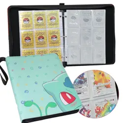 400 Cards Pocket Binder 4 Pocket Game Sport Trading Card Album Folder -Bulbasaur - Image 2