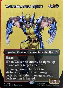 Wizards of the Coast MTG Wolverine, Fierce Fighter Marvel 0378 Rare Foil EN - Image 1