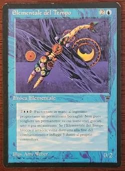 Time Elemental MtG Legends Italian Elementale Del Tempo MP Magic The Gathering - Image 1