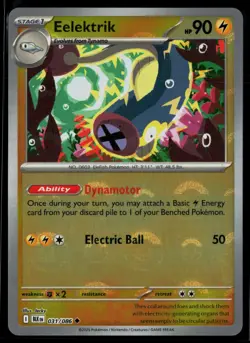 Eelektrik 031/086 Black Bolt POKEBALL Uncommon Pokemon - Image 1
