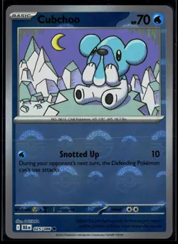 Cubchoo 025/086 Black Bolt Common POKEBALL Reverse Holo - Image 1