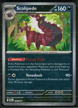 Scolipede 056/086 Black Bolt Uncommon Pokemon Pokeball - Image 1