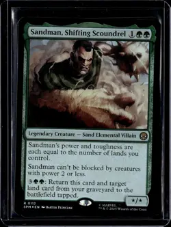 Sandman, Shifting Scoundrel - 112 - SPM - Foil - NM - MTG Magic the Gathering - Image 1