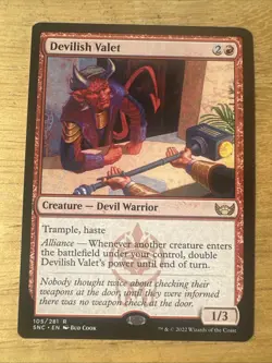 Devilish Valet 105/281 R Regular - Streets of New Capenna (SNC) - Image 1