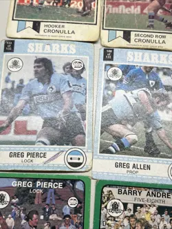 Scanlens NSW Rugby League Cards 1975 - 1977 - 1978 Cronulla Sharks 19 Cards - Image 4