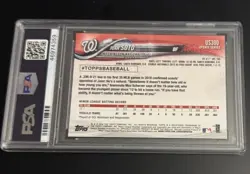 2018 Topps Update Juan Soto SP Hands On Hip Image Variation RC #US300 PSA 10 - Image 2