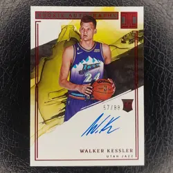WALKER KESSLER /88 Rookie Auto Asia RED 2022-23 Impeccable Basketball Card JAZZ - Image 1