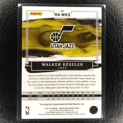 WALKER KESSLER /88 Rookie Auto Asia RED 2022-23 Impeccable Basketball Card JAZZ - Image 2
