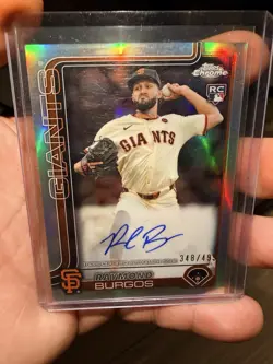 2025 Topps Chrome - Rookie Autographs Raymond Burgos /499 On Card Auto - Image 1