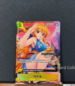 One Piece Card Chinese Nami OP06-101 Parallel Championship 25-26Regionals Season - Image 1