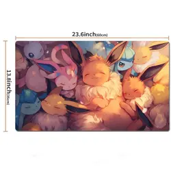 Eevee& Evolutions Board Gamecartoon Playmat Card Play Mat TCG CCG Pad Mousepad - Image 2