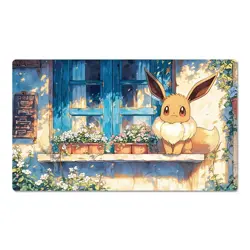Eevee Board Game Pokemon Playmat TCG CCG Trading Card Game Play Mat Mousepad - Image 1