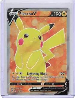 Pokemon Pikachu V (Full Art) SWSH09: Brilliant Stars Ultra Rare Holo #157/172 - Image 1