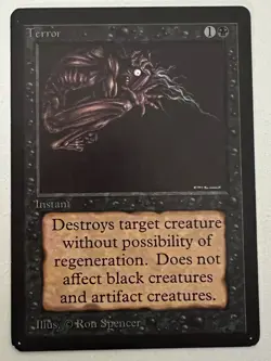 Magic the Gathering MTG Beta Terror NM- (Beta Bob) - Image 1