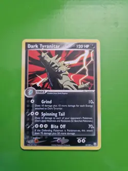 Pokemon TCG Dark Tyranitar EX Team Rocket Returns 19 Regular Rare HP/Damaged - Image 1
