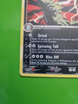 Pokemon TCG Dark Tyranitar EX Team Rocket Returns 19 Regular Rare HP/Damaged - Image 5