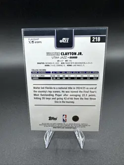 2025-26 Topps Basketball Walter Clayton Jr. RC Exclusive Crackleboard Foil #218 - Image 2