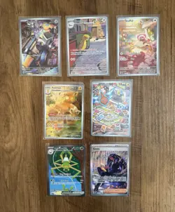 Pokemon TCG 7 Card IR and SIR Full Art Lot - Image 1